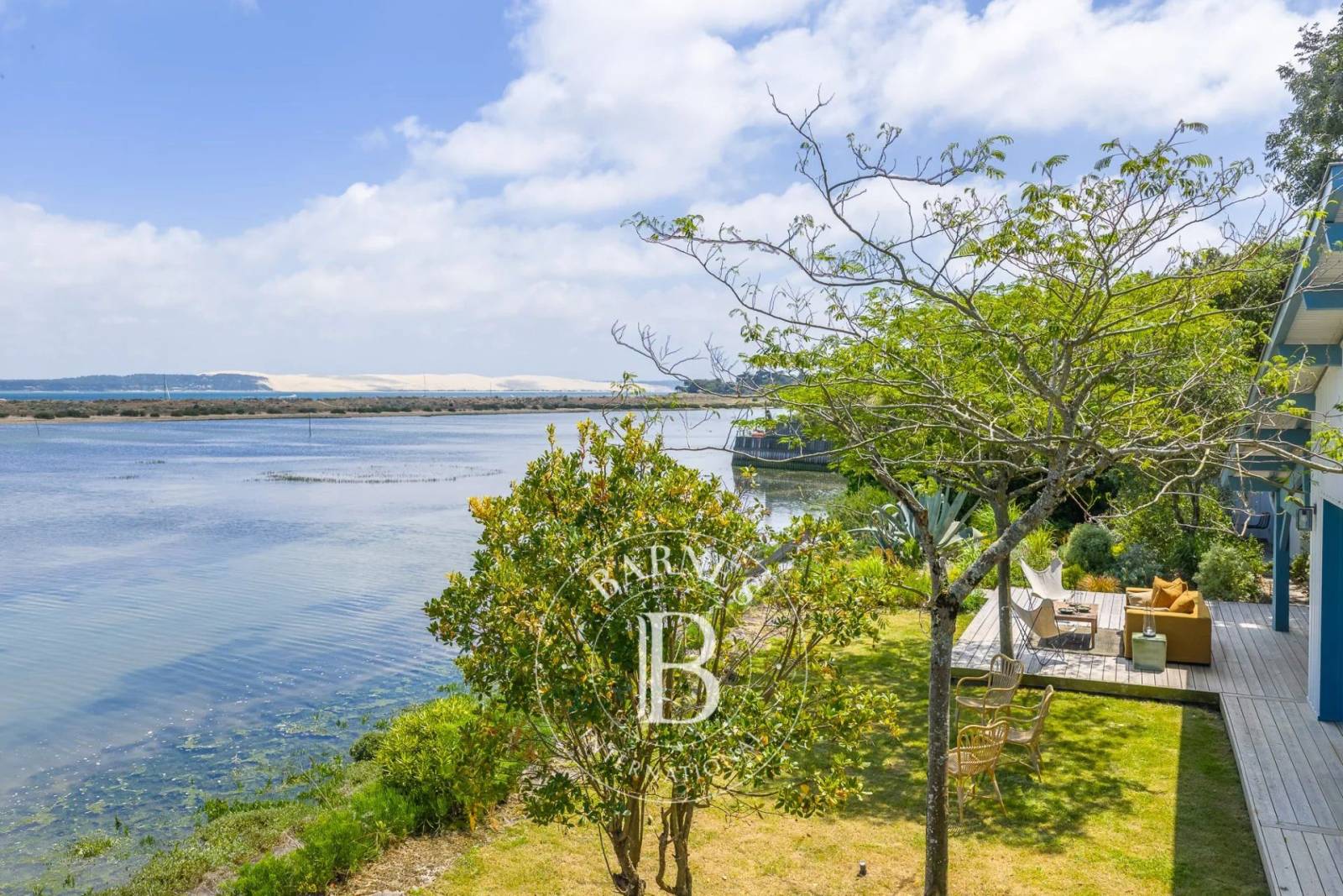 accès direct au Bassin d’Arcachon depuis le jardin