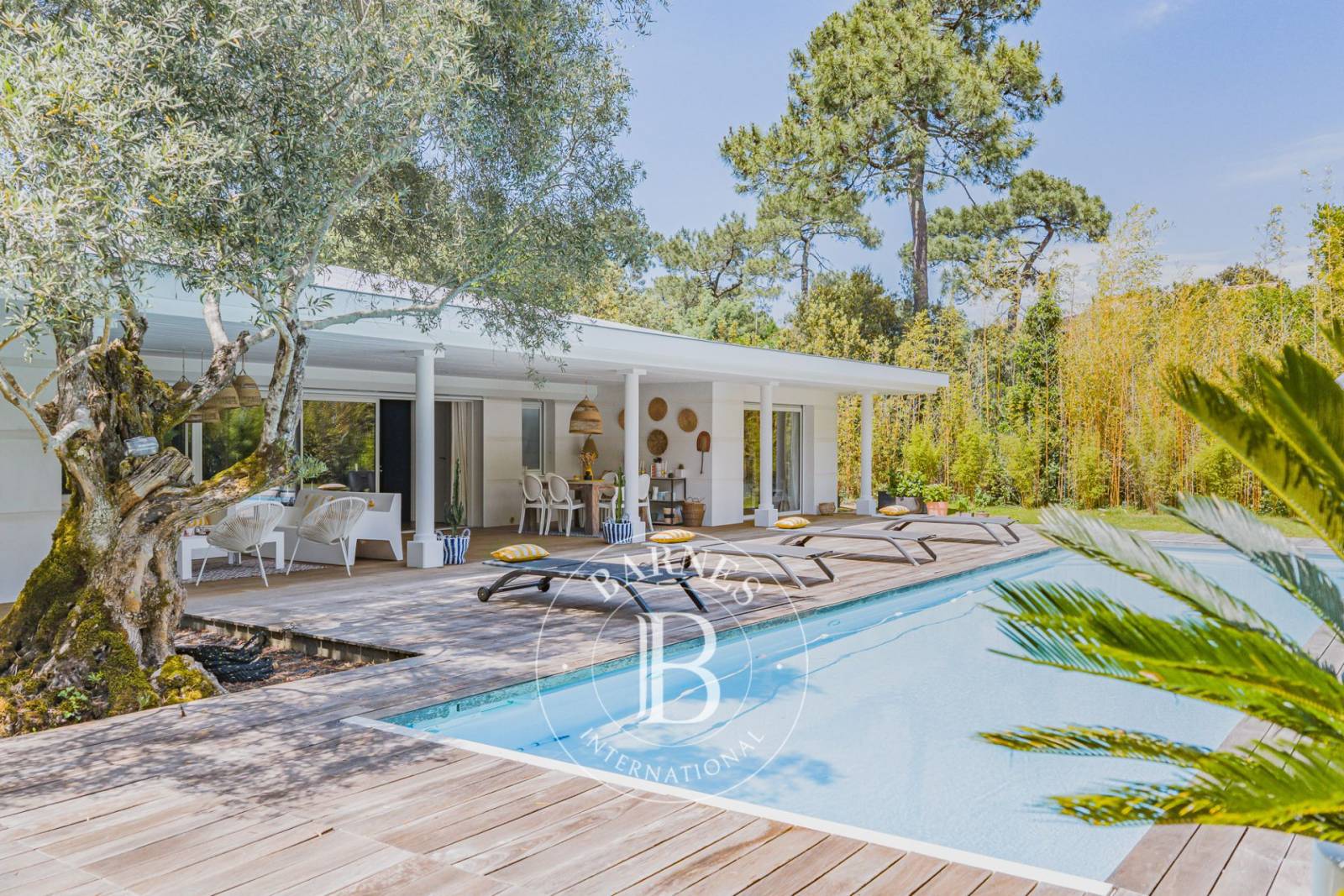 VILLA CONTEMPORAINE « L’OLIVIER » AVEC PISCINE AU CŒUR DU MOULLEAU À ARCACHON – CAPACITÉ 8 PERSONNES