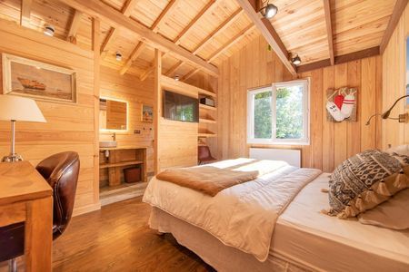 LOCATION VILLA LA TANNERIE, AUX PORTES DU PYLA AVEC PISCINE, POUR 8 PERSONNES