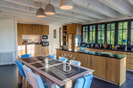 piscine 10x5 sécurisée par rideau électrique villa Cap Ferret