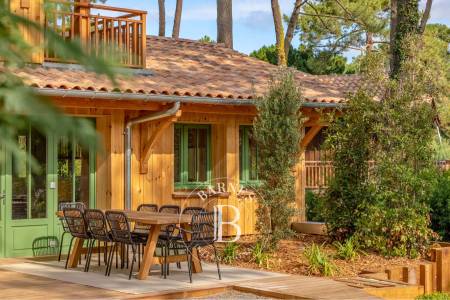 piscine chauffée et jardin paysager villa luxe Cap Ferret