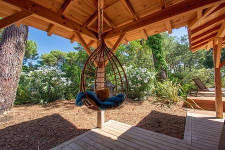 LOCATION SAISONNIÈRE CAP FERRET PROCHE PLAGE DES AMÉRICAINS, VILLA EN BOIS AVEC PISCINE