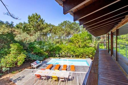 VILLA « PALANGA » AVEC PISCINE, À PROXIMITÉ DE LA PLAGE DES AMÉRICAINS AU CAP FERRET