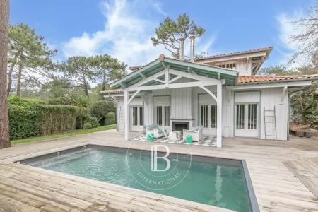 LOCATION SAISONNIÈRE VILLA NANTUCKET, CAP FERRET, VILLA TYPIQUE AVEC PISCINE