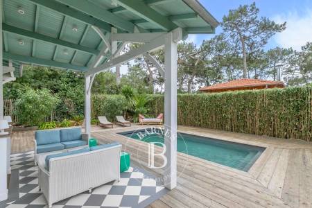 LOCATION SAISONNIÈRE VILLA NANTUCKET, CAP FERRET, VILLA TYPIQUE AVEC PISCINE