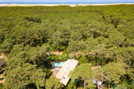 VILLA « PALANGA » AVEC PISCINE, À PROXIMITÉ DE LA PLAGE DES AMÉRICAINS AU CAP FERRET