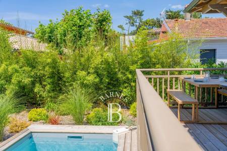 villa avec terrasse bois et piscine chauffée Cap Ferret