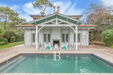 LOCATION SAISONNIÈRE VILLA NANTUCKET, CAP FERRET, VILLA TYPIQUE AVEC PISCINE