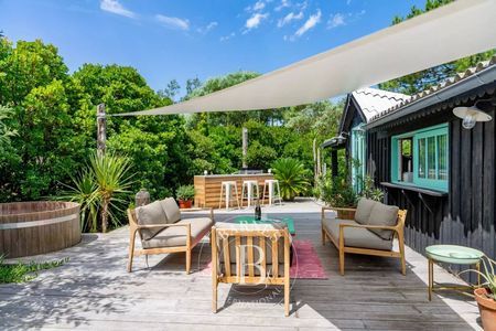 LOCATION VILLA OMBRAGE, POUR 6 PERSONNES, AU 44 HECTARES CAP FERRET