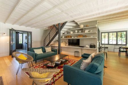 VILLA « LES MOUETTES » COMPOSÉE DE DEUX VILLAS AVEC PISCINE, EN PLEIN CENTRE DU CAP FERRET - CAPACITÉ 12 PERSONNES